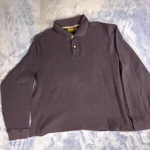 Vintage Timberland brown long sleeve polo shirt Size XXL
